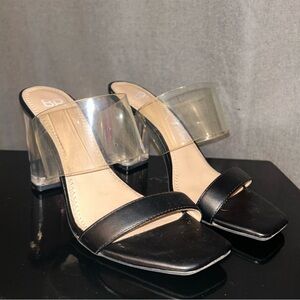 BP Naomi Clear Block Heeled Sandals